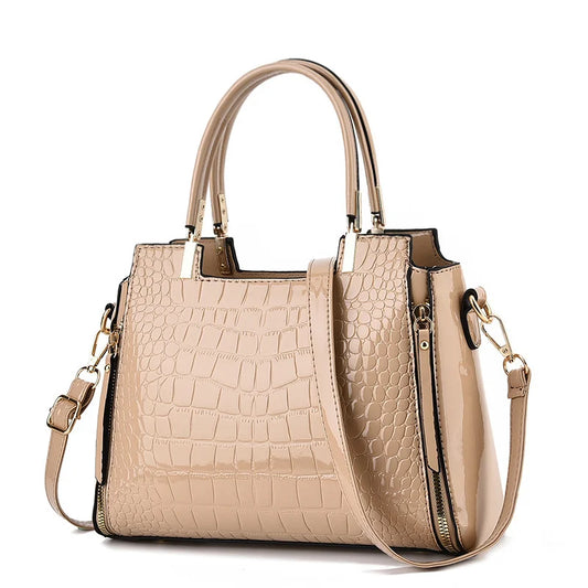 2024 New Crocodile Pattern Large Capacity Versatile Fashion Retro Simple Elegant Temperament Women's Shoulder Bag by PDG ibma