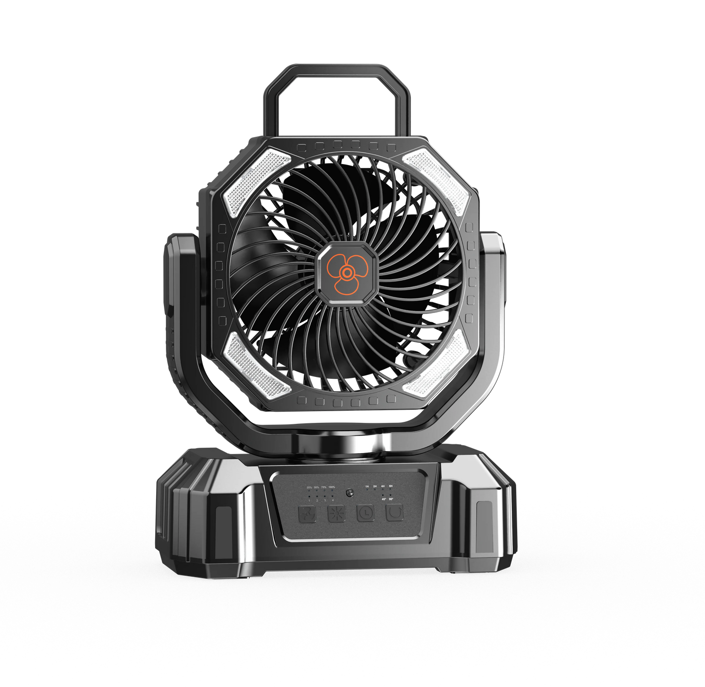 Trending 2026 20000mAh Portable Rechargeable Camping Fan F6 4 Speed Ventilador Solar Recargable Table Fan with Light