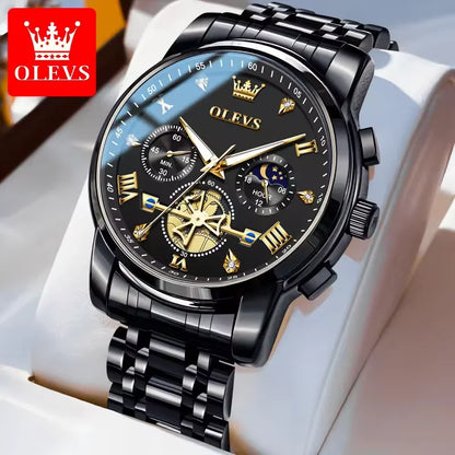Hot Brand OLEVS Watch 2856 High Quality Men's Quartz Watch Fashion Luminous Hands Chronograph 30M Waterproof Men Watches