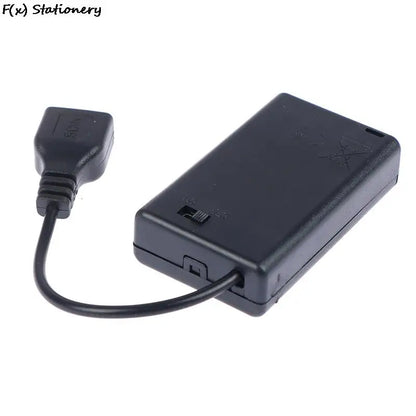 DC4.5V Portable Mini AAA Battery Holder Storage Box Case USB Power Supply Battery Box 65x45x15mm