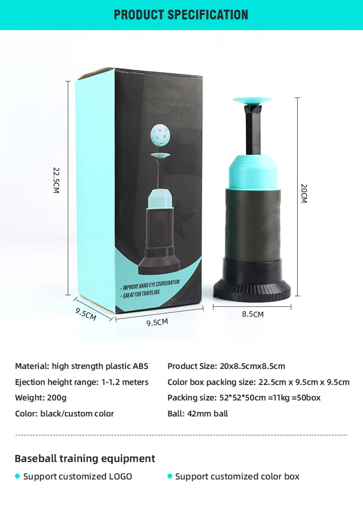 Source Factory Wholesale TEE POP Baseball Hitting Baseball Training Equipment for Practice Training Level Hitting Training
