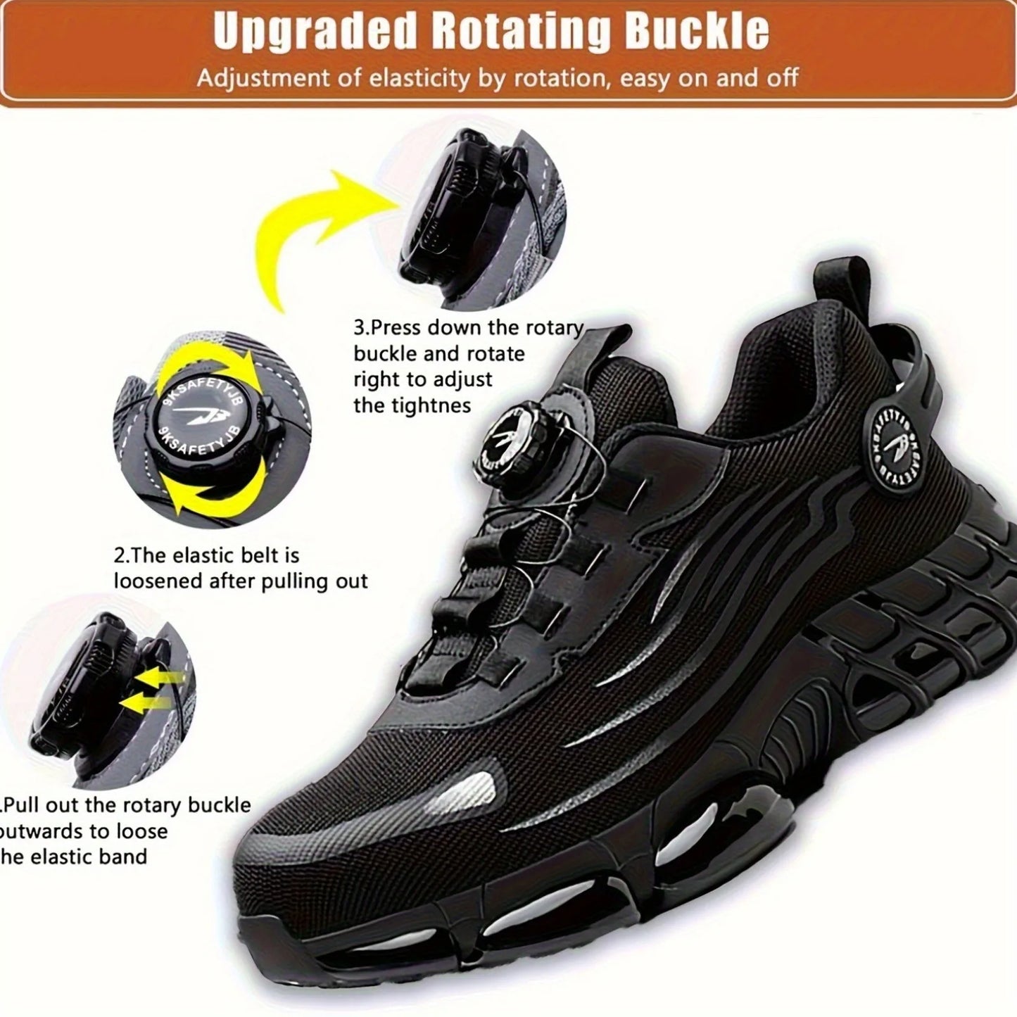 Men's Safety Shoes Are Suitable for Construction Work Leisure Sports Shoes Anti Puncture and Anti Smashing Steel Toe Shoes