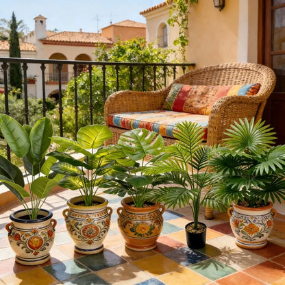 1pc Large Artificial Palm Tree - UV Resistant, Suitable for Indoor/Outdoor Decor, Home, Hotel, Garden, Office, Wedding