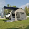 2-Person Double Layer SUV Tent with Canopy Add Raincover for Car Rear Trunk for Car Tailgate & Tram Use
