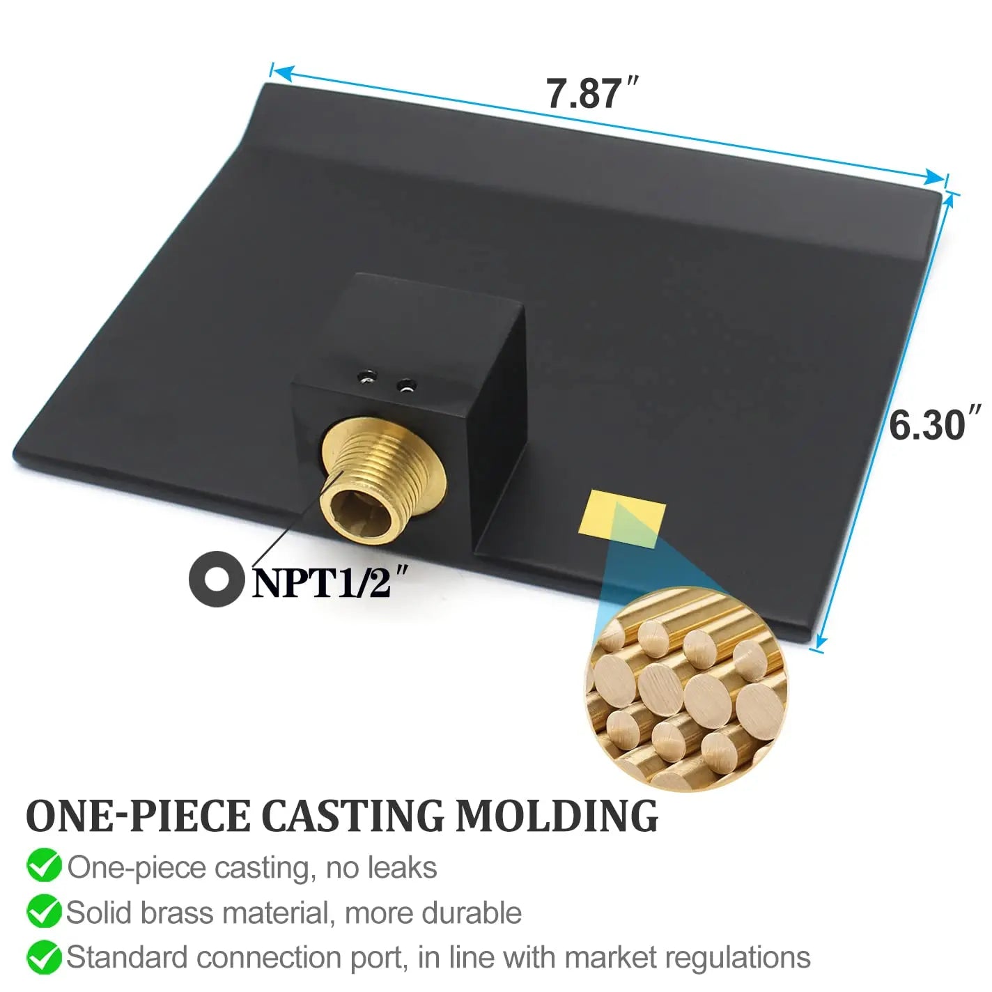 In Wall Concealed Basin Faucet Matte  Black  Waterfall Split Faucet All Copper Main Body Faucet