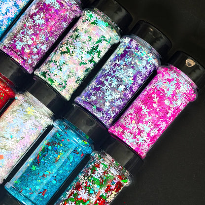 Free Shipping 2oz Shaker Bottle Jars Christmas Chunky Mix Glitter for Snow Globe Tumbler Cups