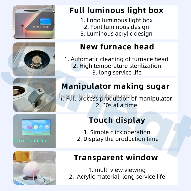 Commercial Mini Version Semi-automatic High Quality Cotton Candy Vending Machine