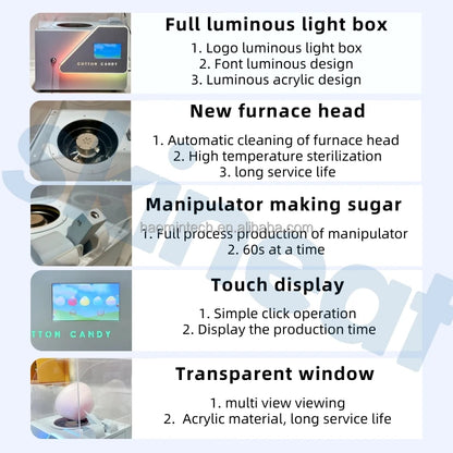 Commercial Mini Version Semi-automatic High Quality Cotton Candy Vending Machine