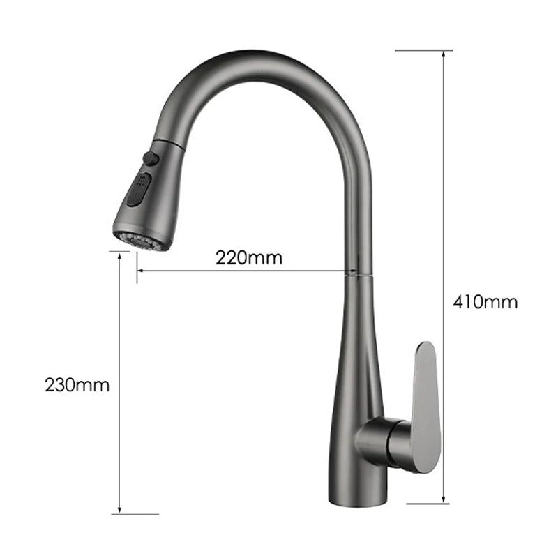 China Supplier Factory Price Torneira Da Bacia Vegetal Preta Pull Out Kitchen Sink Faucet Mixer Tap