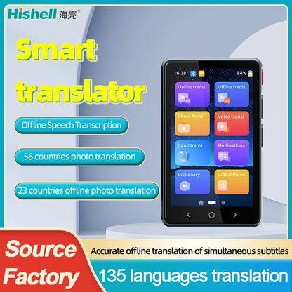 135 Languages Translation Machine Pocket Smart Language Voice Translator
