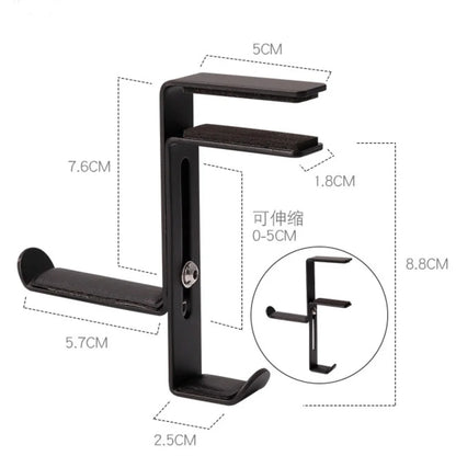 POYATU Desk Mount Universal Office Hanger Gaming Headphone Stand Bracket Display Rack Headset Holder Space Saving Table Clamp
