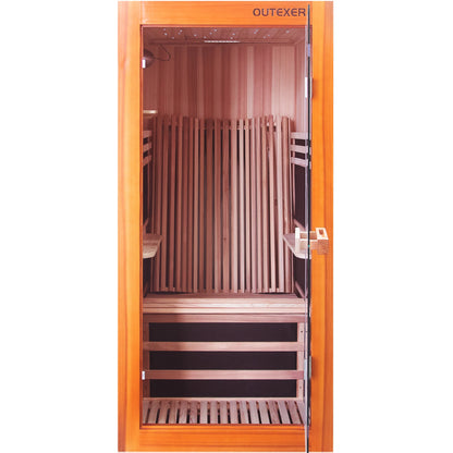 Luxury Indoor Wooden Sauna Cabin Far Infrared Heating Home Use Sauna Equipment Factory Price Sauna Room