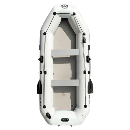 Solar Marine 5 Person 10 ft PVC Inflatable Kayak Fishing Boat 3 Air Chambers Glue Free Durable CE Certified for Surfing Sea Use