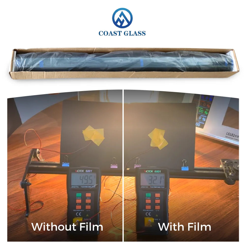 Rare Earth Window Insulation Film Thermal Insulation UV Protection Block IR 99% Black Blue Heat Rejection Window Film