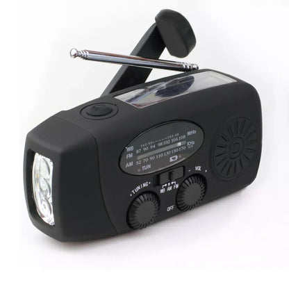 Emergency Hand Crank Radio with LED Flashlight, AM/FM NOAA Portable Weather Radio 2000mAh Power Bank Phone Charger for Camping