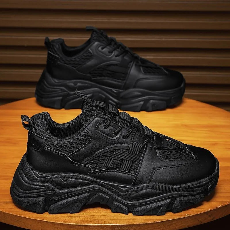 Summer Hollow Men's Casual Board Shoes with Soft Leather Surface and Breathable White Shoes for Men's Casual Sports Shoes