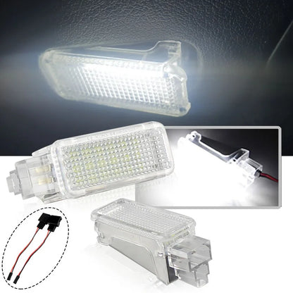 2x LED Footwell Under Courtesy Light Luggage Trunk Glove Box Lamps For Audi A3 S3 A4 S4 RS4 A6 S6 RS6 A5 A2 A1 A8 S8 Q5 Q7 TT R8