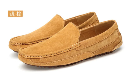 Suede Leather Man Loafers Luxury 2021 Casual Shoes For Men Boat Shoes Handmade Men Slipon Driving Shoes Male Moccasins Zapatos99