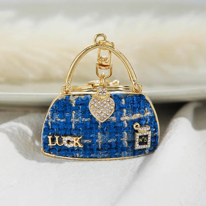 Fashion Luxury Bag Accessory Purse Bag Charm Bling Rhinestone  Car Key Chain Handbag Crystal Keyring Designer Keychains