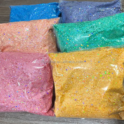 Bulk KG Bag Holographic Macaron Glitters Solvent Resistant Polyester Chunky Glitter for Resin Craft Tumbler Snowglobe