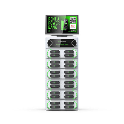 2025 New Product Share Power Bank Portable Power Station with 24 Slots Integrated Stackable Fast Chargers for Business Ideas