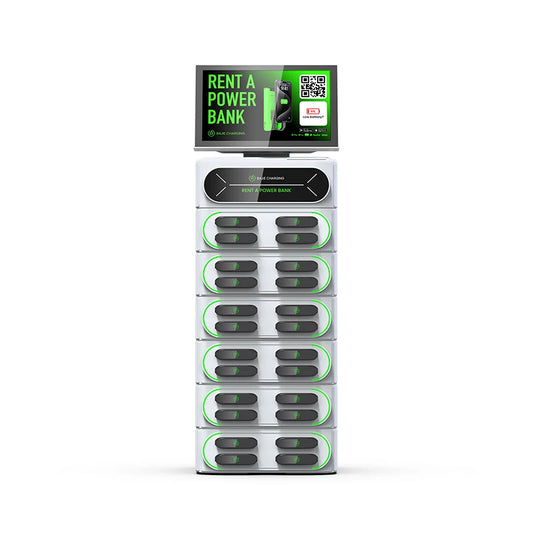 2025 New Product Share Power Bank Portable Power Station with 24 Slots Integrated Stackable Fast Chargers for Business Ideas