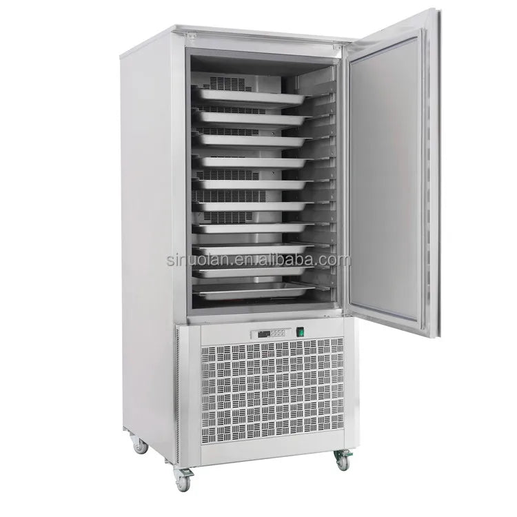 High Efficient 10/15 Trays Small Air Cooling Plate Freezer & Blast Chiller with Stainless Steel 304 and Fast Freezing
