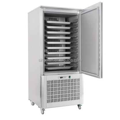 High Efficient 10/15 Trays Small Air Cooling Plate Freezer & Blast Chiller with Stainless Steel 304 and Fast Freezing