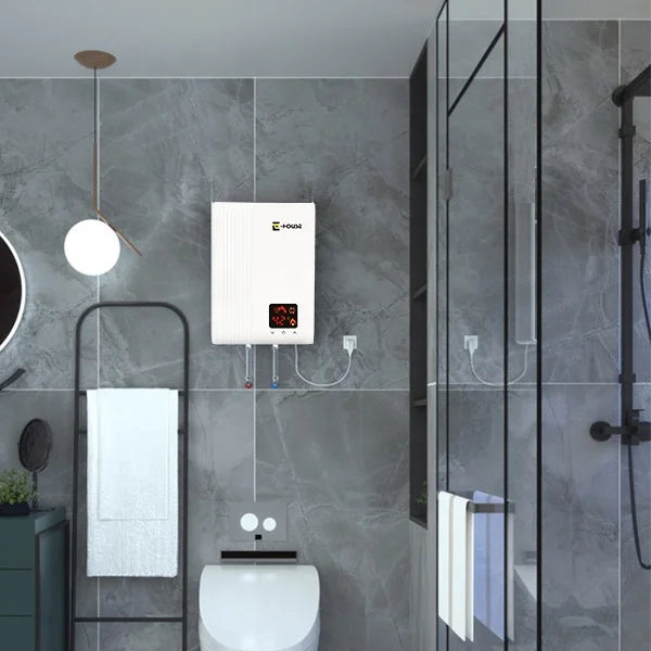 Cost Efficient 6.5 KW Electric Tankless Shower Water Heaters for Outdoor Household Hotel-Wall Mounted Plastic Storage Bathrooms