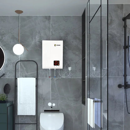 Cost Efficient 6.5 KW Electric Tankless Shower Water Heaters for Outdoor Household Hotel-Wall Mounted Plastic Storage Bathrooms