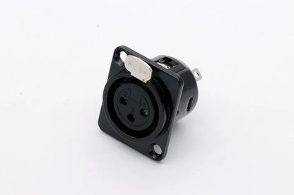 1pc 3pin XLR female socket connector, for Microphone/MIC, Panel Mount, Metal Shell +Copper Contact