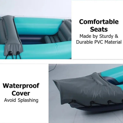Best Selling Cash Commodity Two Person Waterplay Foldable Durable Explore Travel Portable Inflatable Kayak Boat