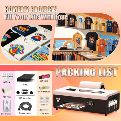 Low Price Dtf Printer Film Sticks Direct to Film Digital Dtf Printer T Shirt Printing Machine Oven Ink Dtf Printer Bundle Mix