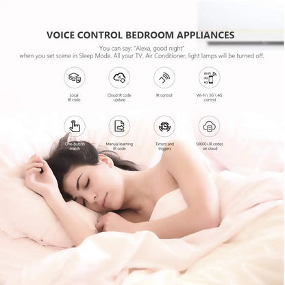 Broadlink RM4 MINI IR Remote Controller Air Conditioning TV Set-top Box Temperature Humidity Sensor HTS2 with Alexa