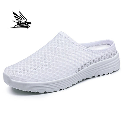 Women's Large Size Summer Casual Flat Platform Slides Breathable Mesh Soft Sole Comfortable Slip-On Comfortable Style