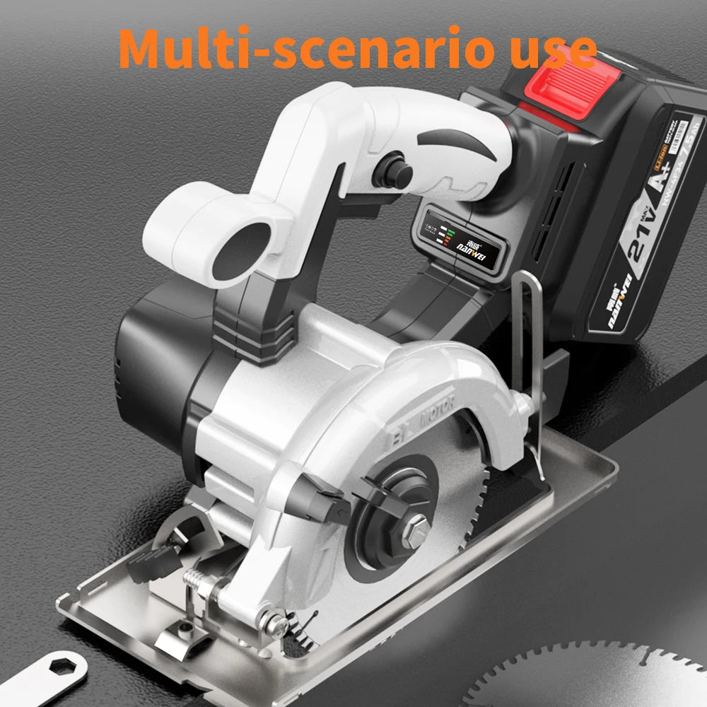 Nanwei Industrial Grade Cordless Electric Circular Saw Rechargeable Lithium Battery Powered Wood Cutters Power Saws