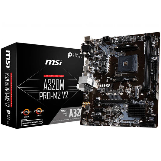 Used MSI A320M PRO-M2 V2 AMD AM4 Micro ATX Gaming Motherboard with AMD Ryzen 3 3200G CPU Combo by PDG ibma