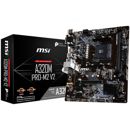 Used MSI A320M PRO-M2 V2 AMD AM4 Micro ATX Gaming Motherboard with AMD Ryzen 3 3200G CPU Combo