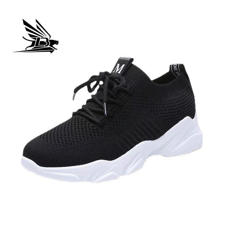 Women's Trendy Casual Mesh Running Sneakers Comfortable and Breathable with Lighted Feature for Autumn Season Low Price