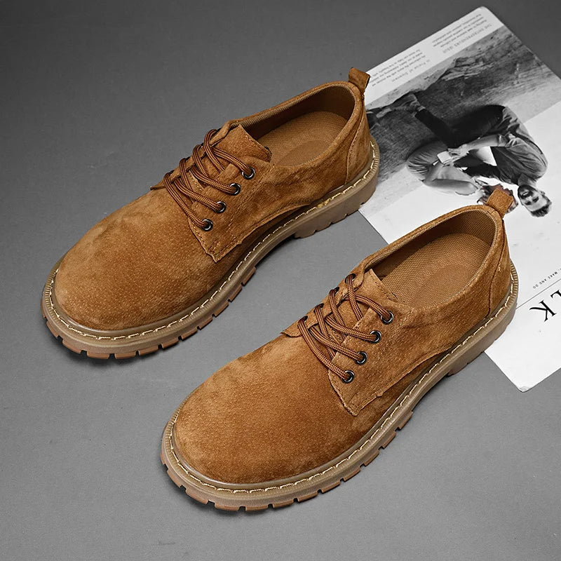 Hot Sale New Trend Women Thick Soled Ankle Boots Low Cut Real Cow Top Leather Big Size Outdoor Shoes Brand Italy Design 2024