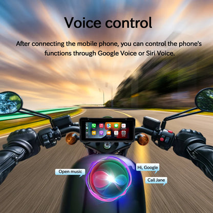 LELV Motorcycle Display Screen Carplay Moto Navigation Portable Digital Dashboard Motobike Android Auto Waterproof BT Monitor