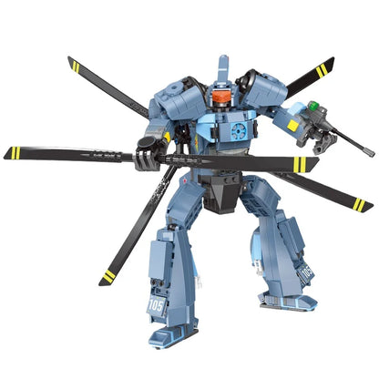 Deli YP120 Assemble Educational Toys Combined Building Block Mecha Robot Building Block Suit for Children 12pcs Per Carton Set