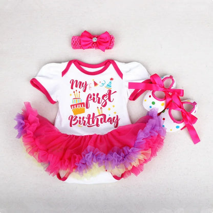 0-2Y 3pcs Girl Baby Summer Suit Novelty Costume Newborn Clothing Sets Bebe Dress Toddler Clothes Party Cosplay Gift 3 6 9 12 18M