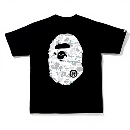 2026 New Japanese Cross-Border Fashion Brand Ape Head Heavy Cotton Short Sleeve Cartoon Shark Camouflage Loose T-Shirt