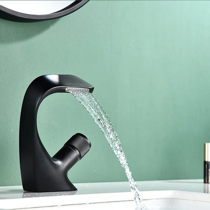 Touchless Ceramic Valve Core Modern Deck Mount Single Hole Brass Blackened Basin Taps Bathroom Faucet 3-Year Warranty Single