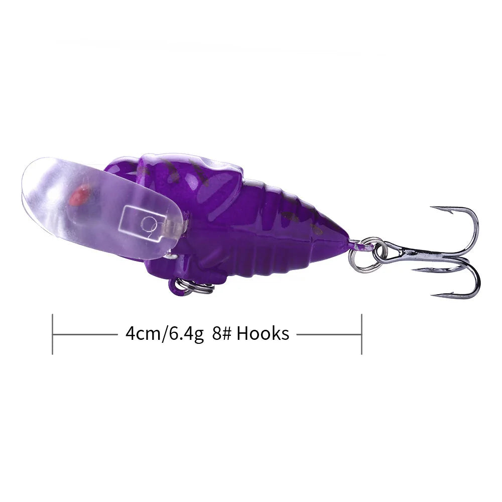 4cm/6.4g  Swing Finishg Cricket Insect Bait Minnow Hard Lure Fishing Isca