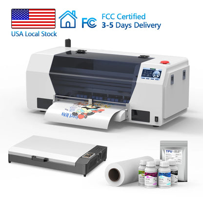 FREE SHIPPING US Warehouse A3 DTF PrinterXP600 White Ink Anti-Clog Circulation 330mm Vibrant Transfer for T-Shirt Dark Garment
