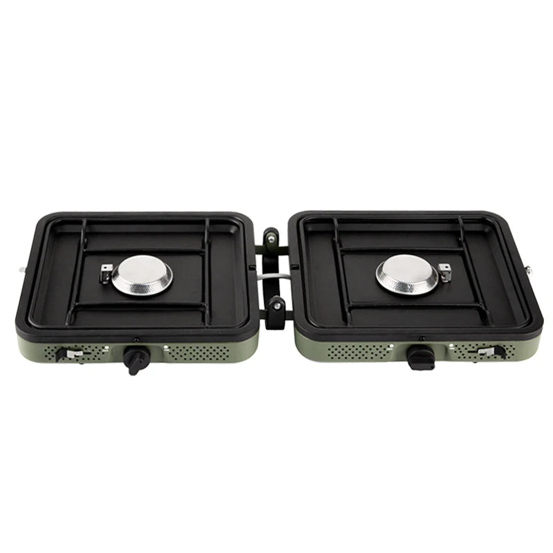 Vooma Customized 2-Burner Foldable Cooker Portable Mini Barbecue Grill for Outdoor Camping Gas Stove by Manufacturer
