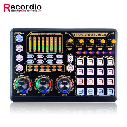 GAM-800R Professional Condenser Microphone R8 Sound Card Set for Webcast Live Recording