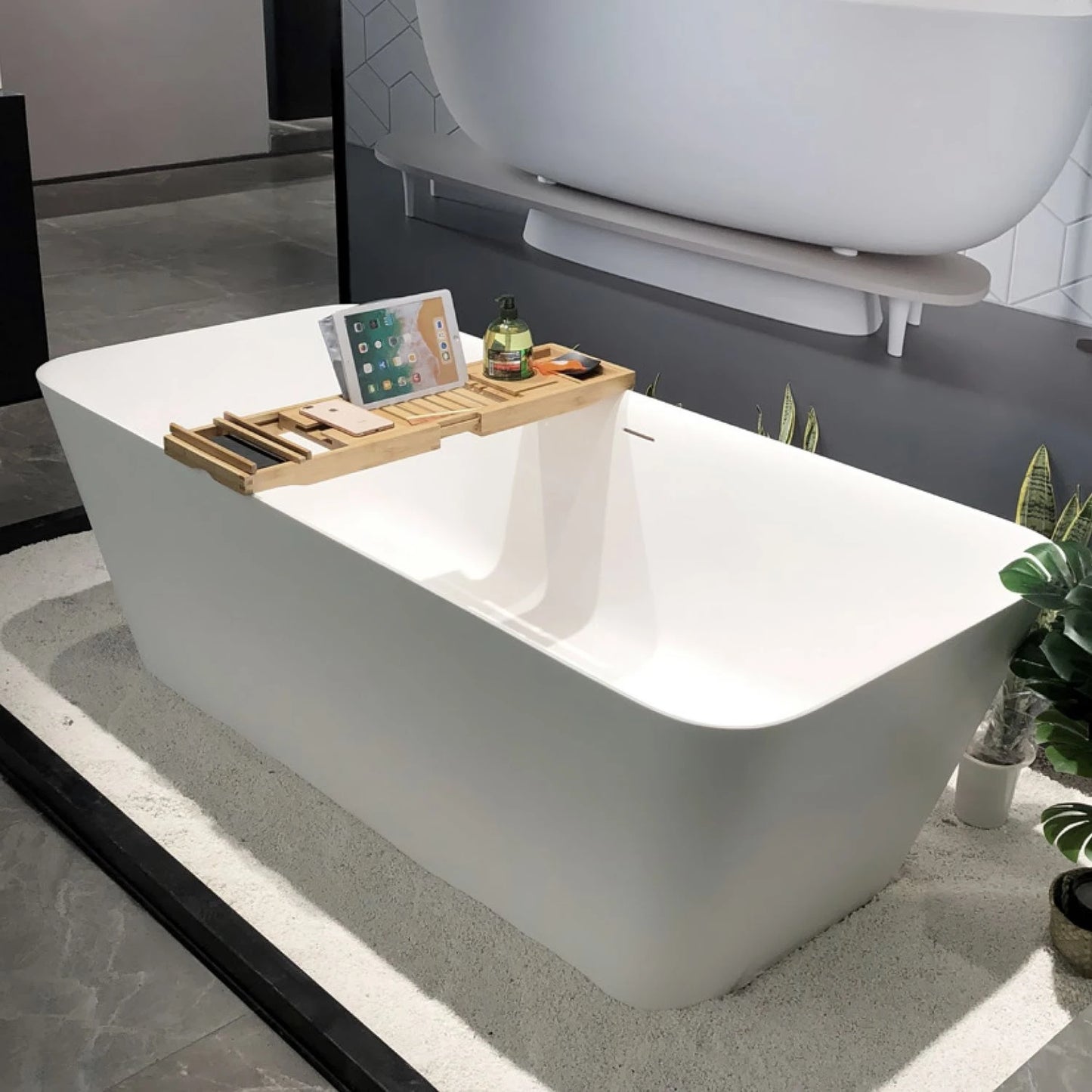 CLASIKAL Factory Direct Sales Hotel Home Independent Luxury Bathtub Material High-quality Artificial Stone Soaking Bathtub